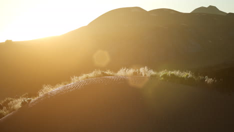 sunset over the valley fields