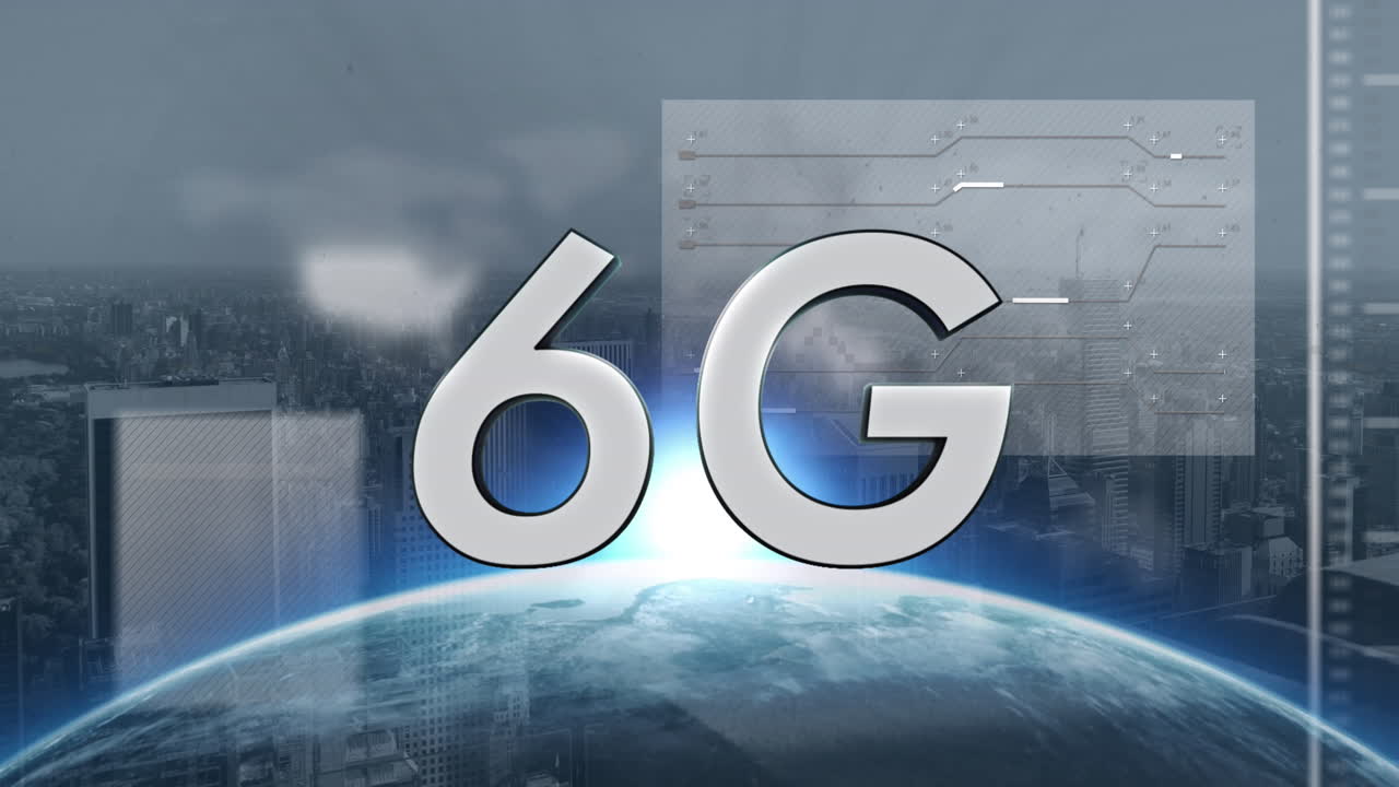 Animaatio 6g-tekstistä ja tiedonkäsittelystä
