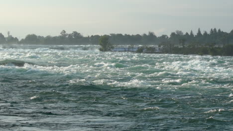 a view of the rapids on the niagara river just above the niagara falls