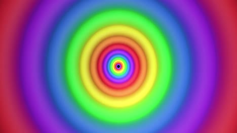 animation of rainbow circle pattern moving in seamless loop