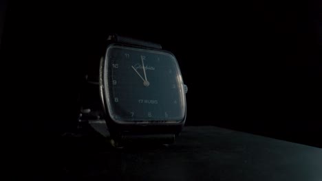 elegant vintage glashütte wristwatch close-up