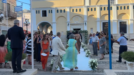 wedding ceremony at a greek church