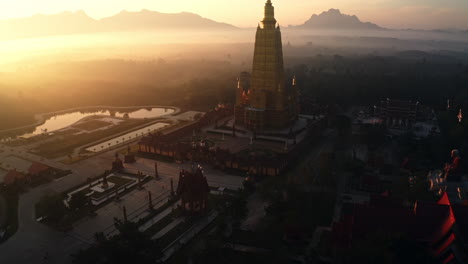 golden pagoda at sunrise