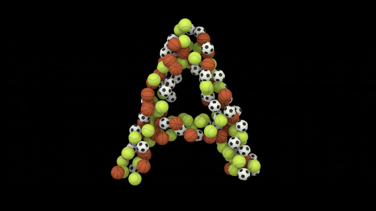 letra de fuente con temática deportiva a