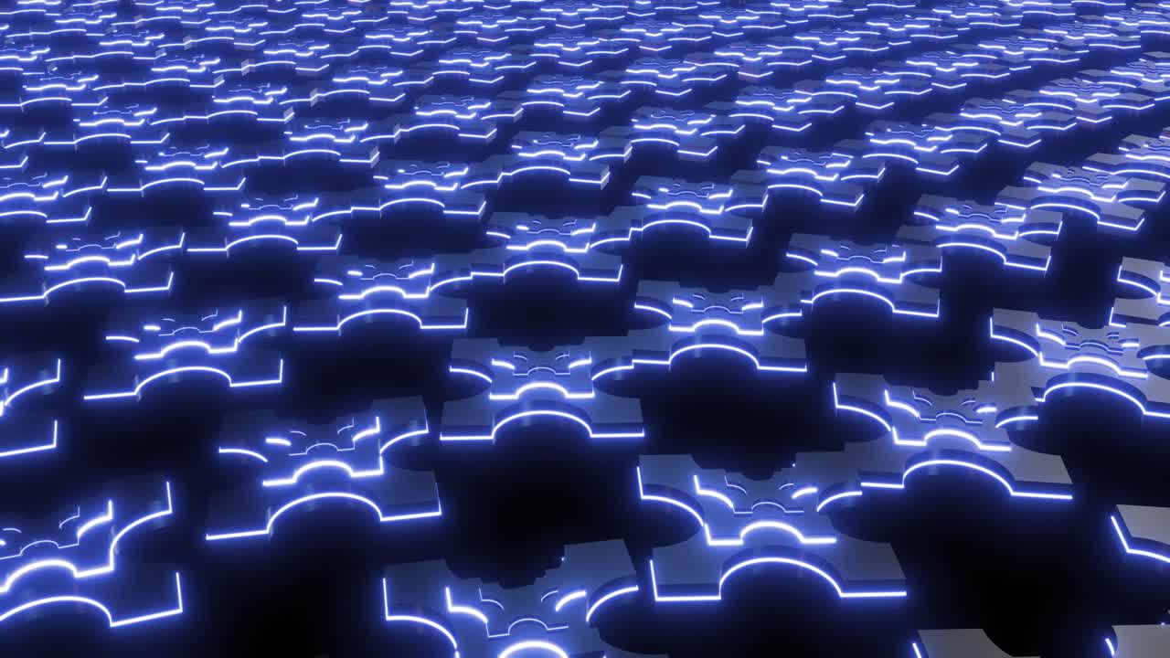 Abstract Glowing Puzzle Pattern