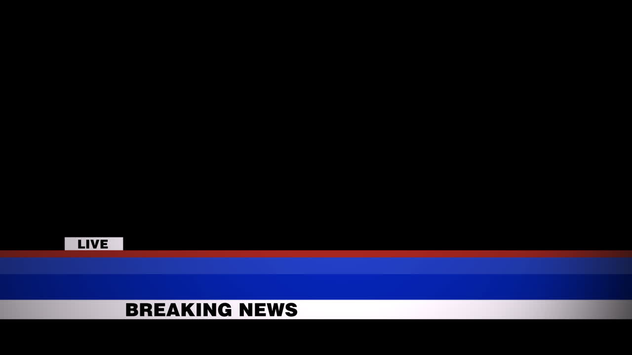 Breaking News Lower Third Includes Alpha Channel - LIVE