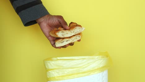 throwing bread away