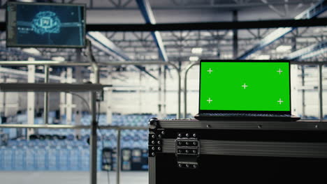 green screen notebook in data center training infrastructure for ai