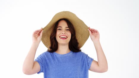 beautiful woman in hat