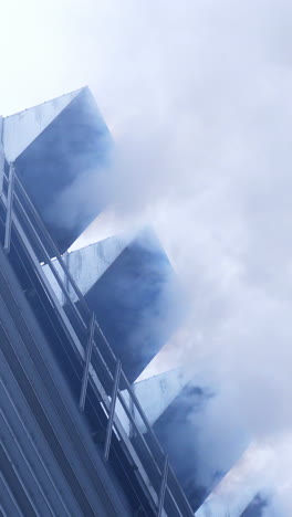 grain processing works. smoke comes out of the chimneys of the plant