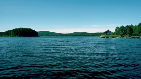 a calm clear sunny summer day in dalarna, sweden