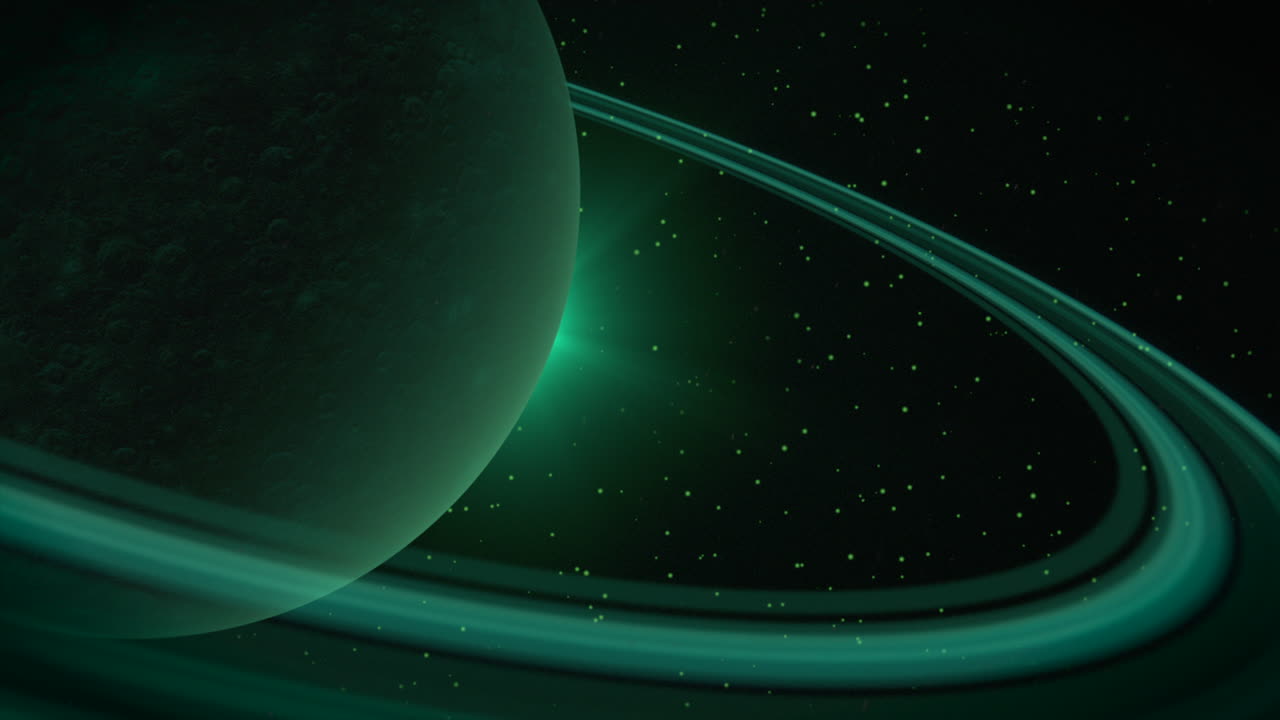Anillos de Saturno: una impresionante obra de arte digital del gigante gaseoso y sus gélidas bandas orbitales.