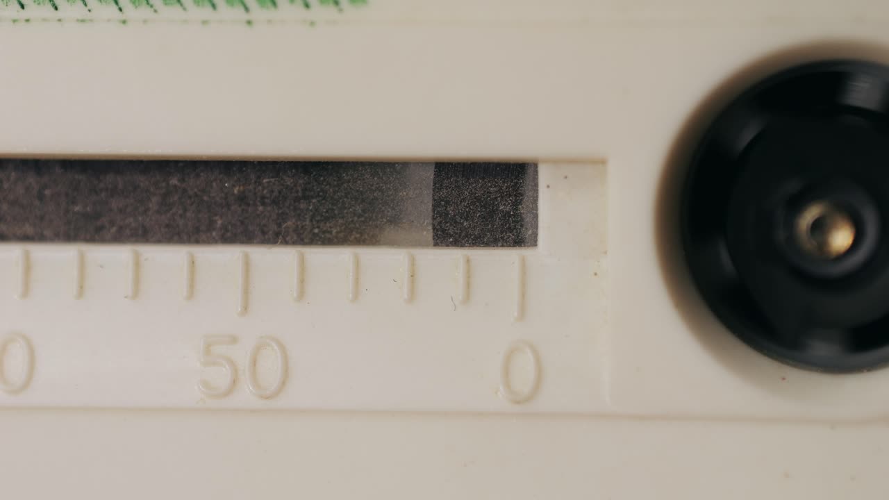 Close-up of a gauge or meter