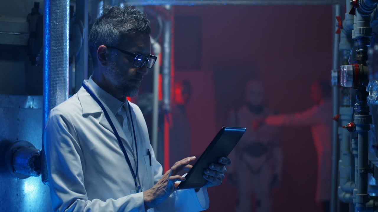 Scientist Working in Industrial Facility