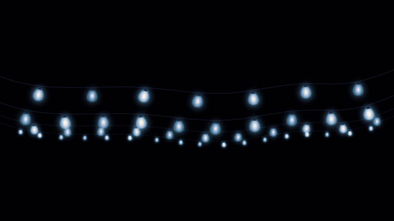 애니메이션 블루 라이트 꽃받침 프레임 검은색 배경