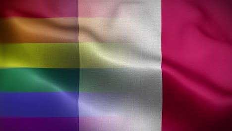 lgbt francia bandera de bucle de fondo 4k