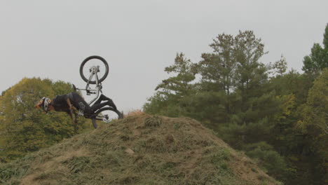 extreme sports crashing - extreme sports crash backflip on a mountain bike