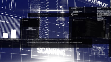 Animation of data processing over wind turbines