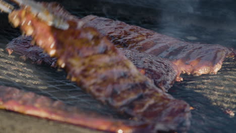 costillas a la barbacoa filmadas en cámara lenta con sony fs7