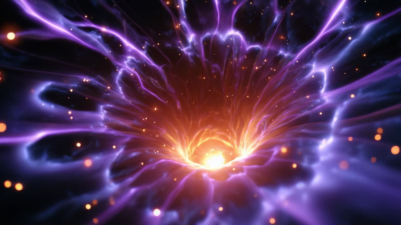 A Stunning Visual Representation of Cosmic Energy and Entropy Captured in Two Frames, Depicting a Vibrant Vortex Pulled into the Infinite, Merging Brightness with Mysterious Darkness, Symbolizing Transformation and Creation