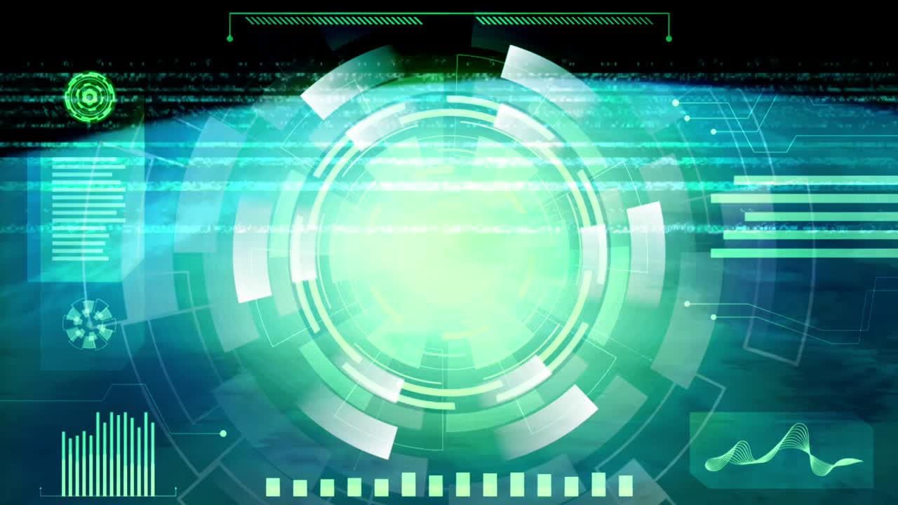 롤링 서클과 함께 hud ui.