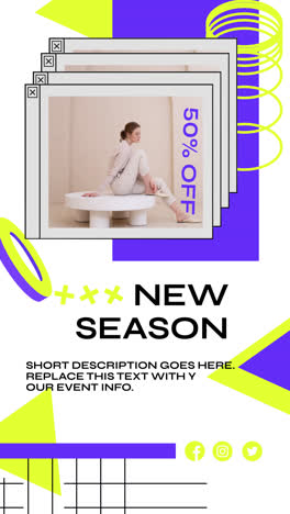 new season fashion sale with 50% off promotion
