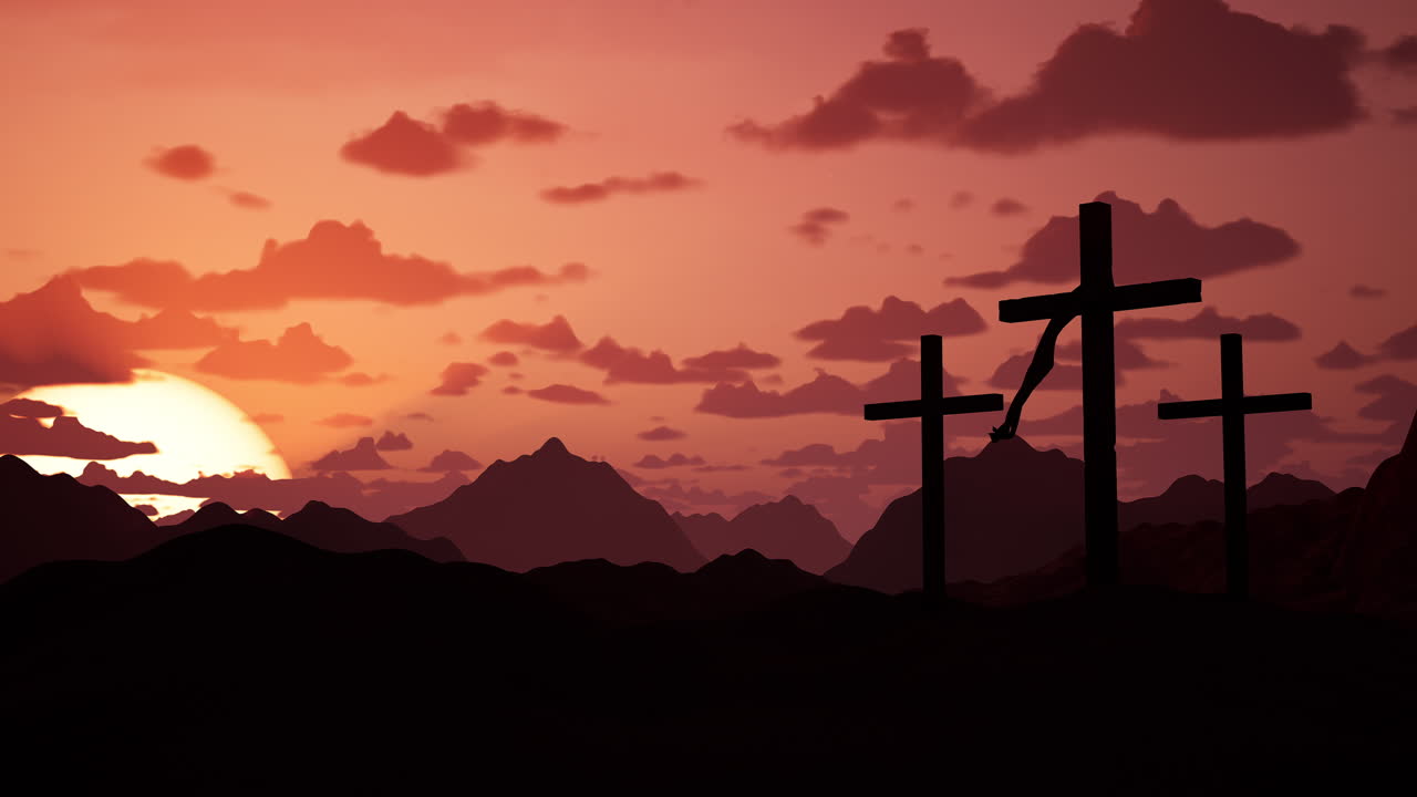 Crosses at Sunset