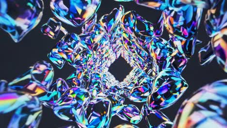 abstract iridescent tunnel