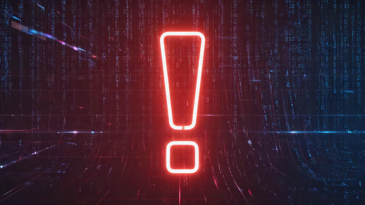 Neon Exclamation Mark