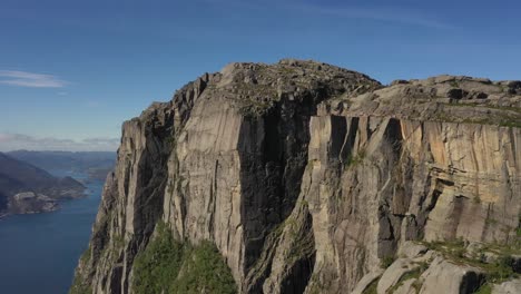 aerial footage pulpit rock preikestolen beautiful nature norway