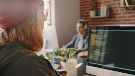 Face,-woman-and-leader-in-modern-office