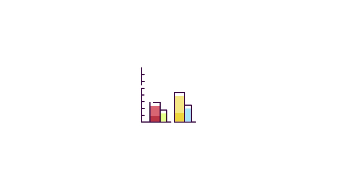 Dynamisk søjlediagram-animation med svingende data