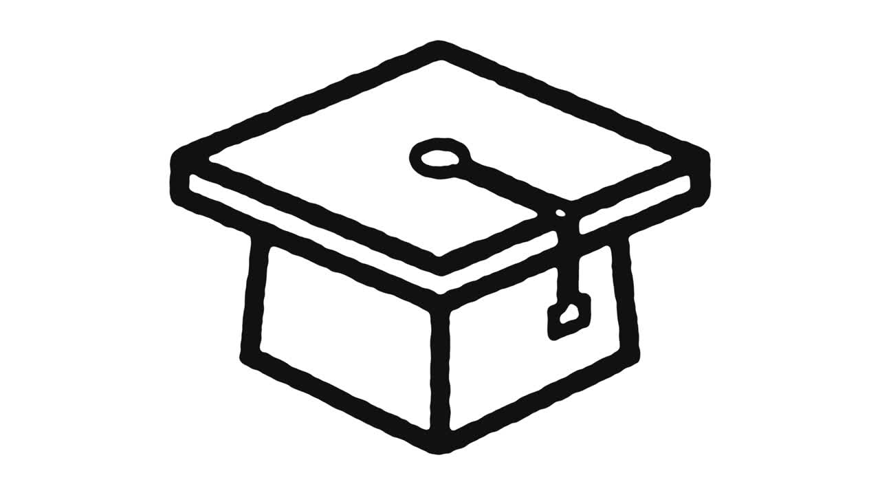 icono de graduación imágenes de animación y canal alfa