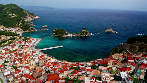 Vista-Aérea-De-Parga-En-La-Región-De-Epiro-En-Grecia