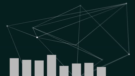 compuesto digital de un gráfico de barras y arte abstracto