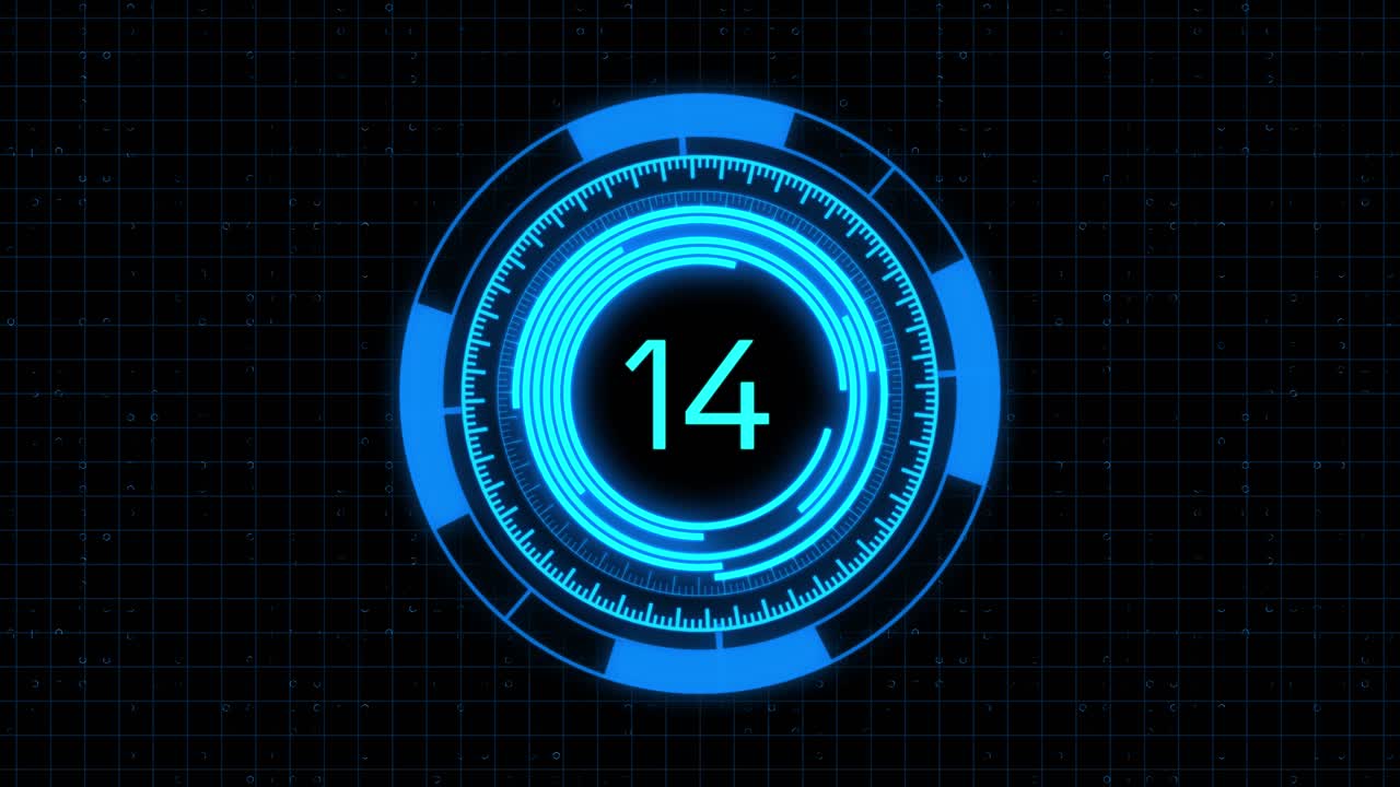 Abstract futuristic technology background with digital number timer concept and countdown futuristic