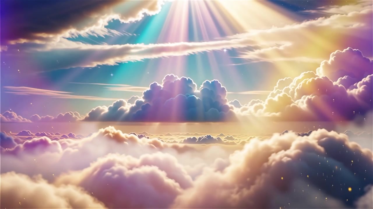 Christian Heavenly Light Worship Background