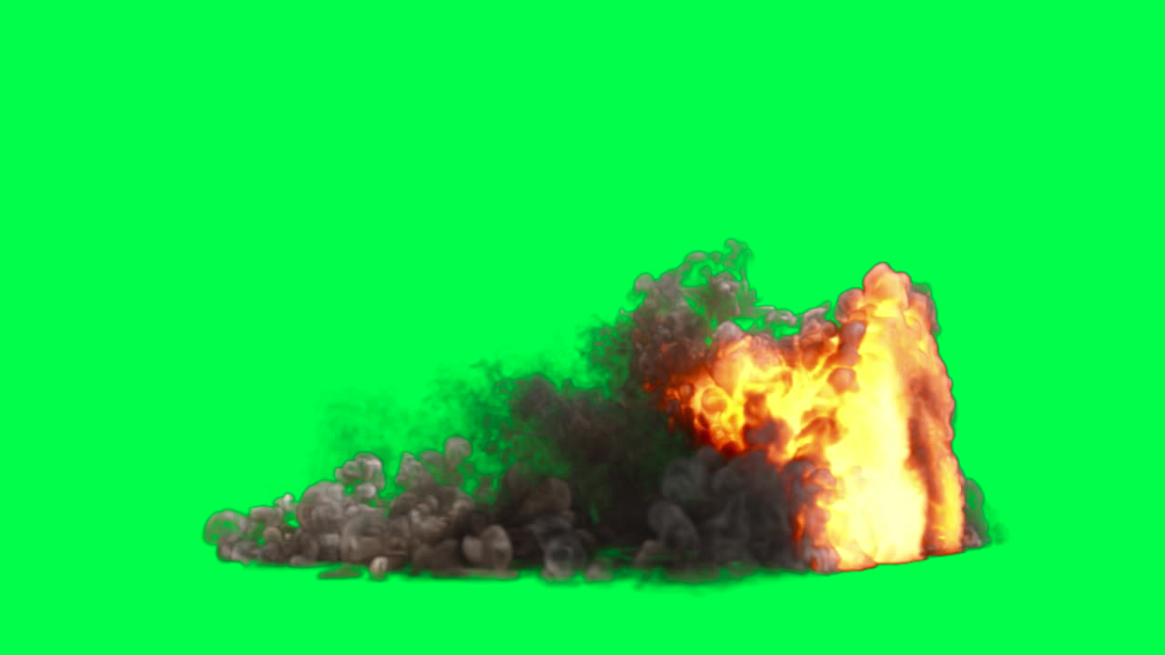 efecto de pantalla verde de explosión