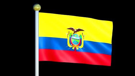 large looping animated flag of ecuador