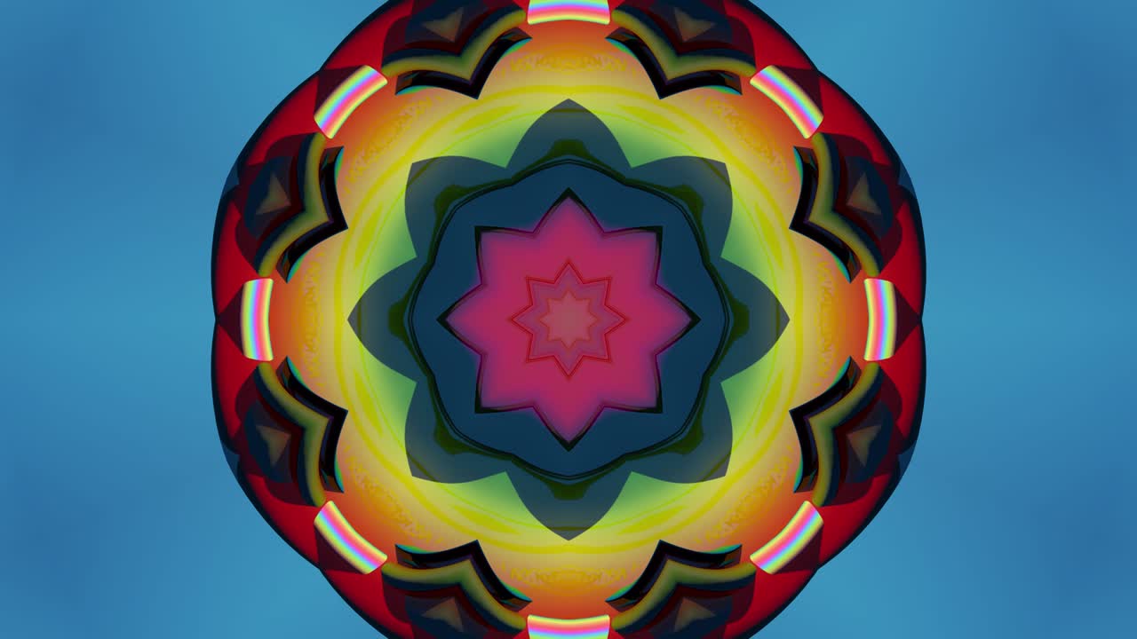 Un mandala animato sbalorditivo e ipnotizzante