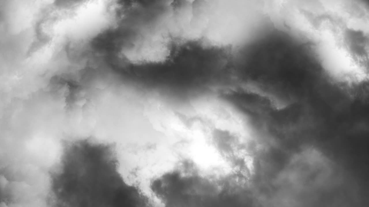 뇌우, 번개 어두운 구름 회색 및 벼락