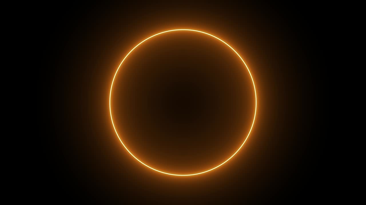 anillo naranja brillante animación eléctrica gráficos de movimiento