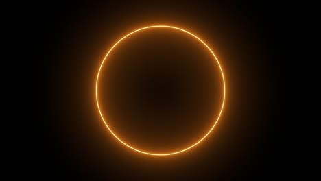 anillo naranja brillante animación eléctrica gráficos de movimiento
