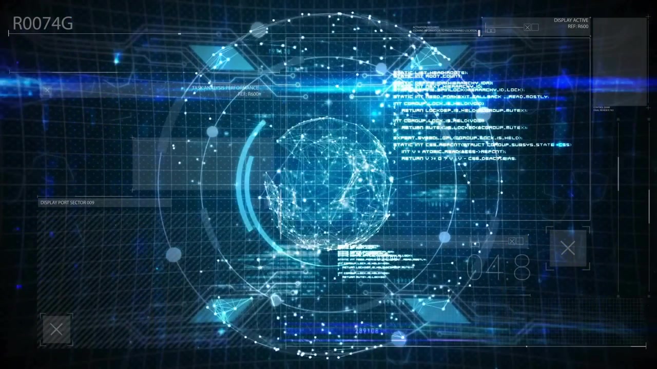 designer exploring futuristic technology control interface, with 3D globe and code overlays