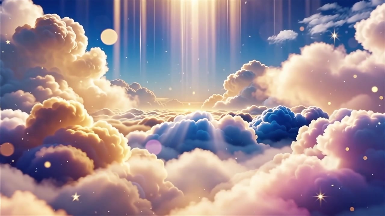 Christian Heavenly Light Worship Background