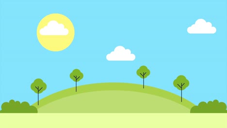 simple hill landscape illustration