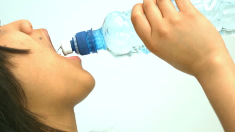 woman drinking water