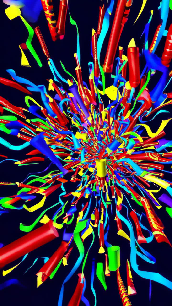 Esplosione di festa astratta e vivace