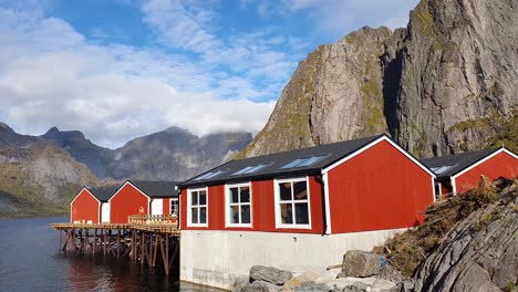 Blick-über-Die-Bucht-Von-Hamnoy-Auf-Den-Lofoten-In-Norwegen