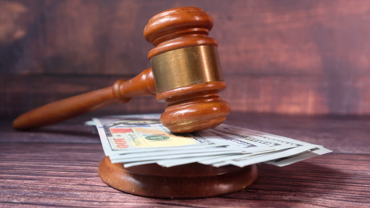 martillo en el dinero